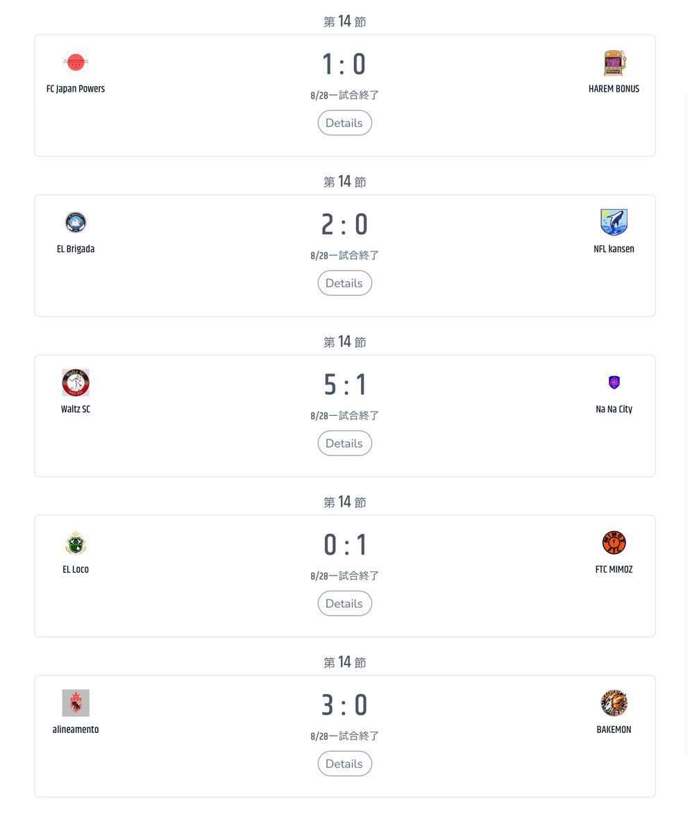RAL-E7th速報❗️

Aグループは<a href="/FIFA_NOISE/">NOISEMAKER</a> が首位快走❗️
2位には<a href="/FcRamosun/">Va Ramosun FC</a> が浮上⤴️
Bグループは<a href="/EL__Brigada/">EL Brigada</a>が首位堅守❗️
2位には<a href="/waltzsc_proclub/">Waltz SC【FC26プロクラブ】</a> が浮上してます💨

Bグループの優勝争いが激化してます🔥

順位表はHPにて参照下さいませ💻

ral-e.net

➡️ <a href="/ral_efl/">RAL-E(Enjoy Football League)</a> 
#FIFA22