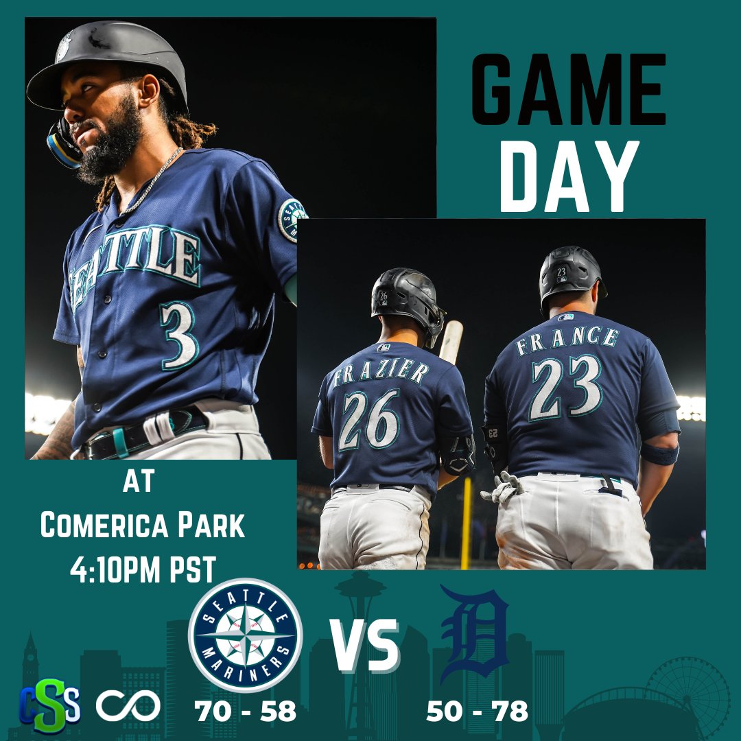 CirclingSports's tweet photo. It's @Mariners gameday. The Mariners start their 6-game road trip today against the @tigers !
Photos by @birdzeyeviewvisuals
#SeaUsRise #DetroitRoots #SeattleMariners #DetroitTigers #SEAvsDET #Baseball #MLB #MarinersBaseball #SeattleBaseball #JPCrawford #AdamFrazier #TyFrance https://t.co/Q8wWOamIcz