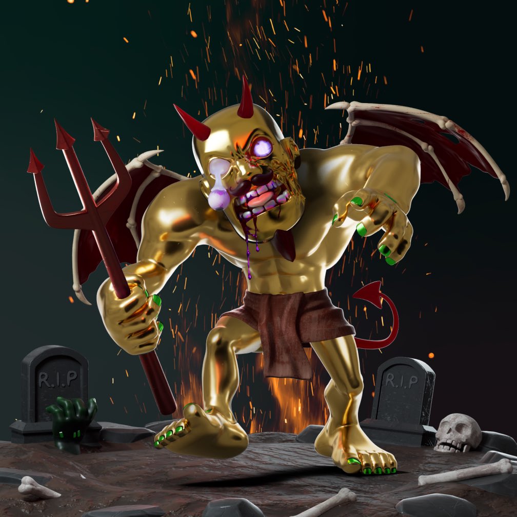Lucifer the Legend.

Charismatic, arrogant… and brilliant. He’s totally into these green nails too.

Catch him on the dark side, where the Doom of Skulls is at.

#nfts #NFTCommunity #nftcollector #zmax #zombiemax #zombiearmy