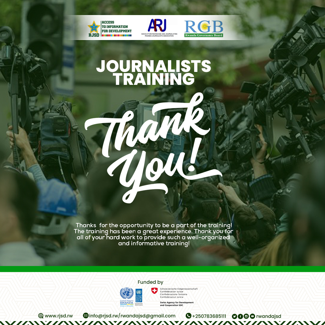 rwandajsd's tweet photo. We @rwandajsd thank you to everyone involved in making the #JournalistsTraining a success

It was successful and we as journalists are ready to continue to work with different sectors &amp; partners to raise one voice in the fight against #STIs https://t.co/apeyP0Liu5