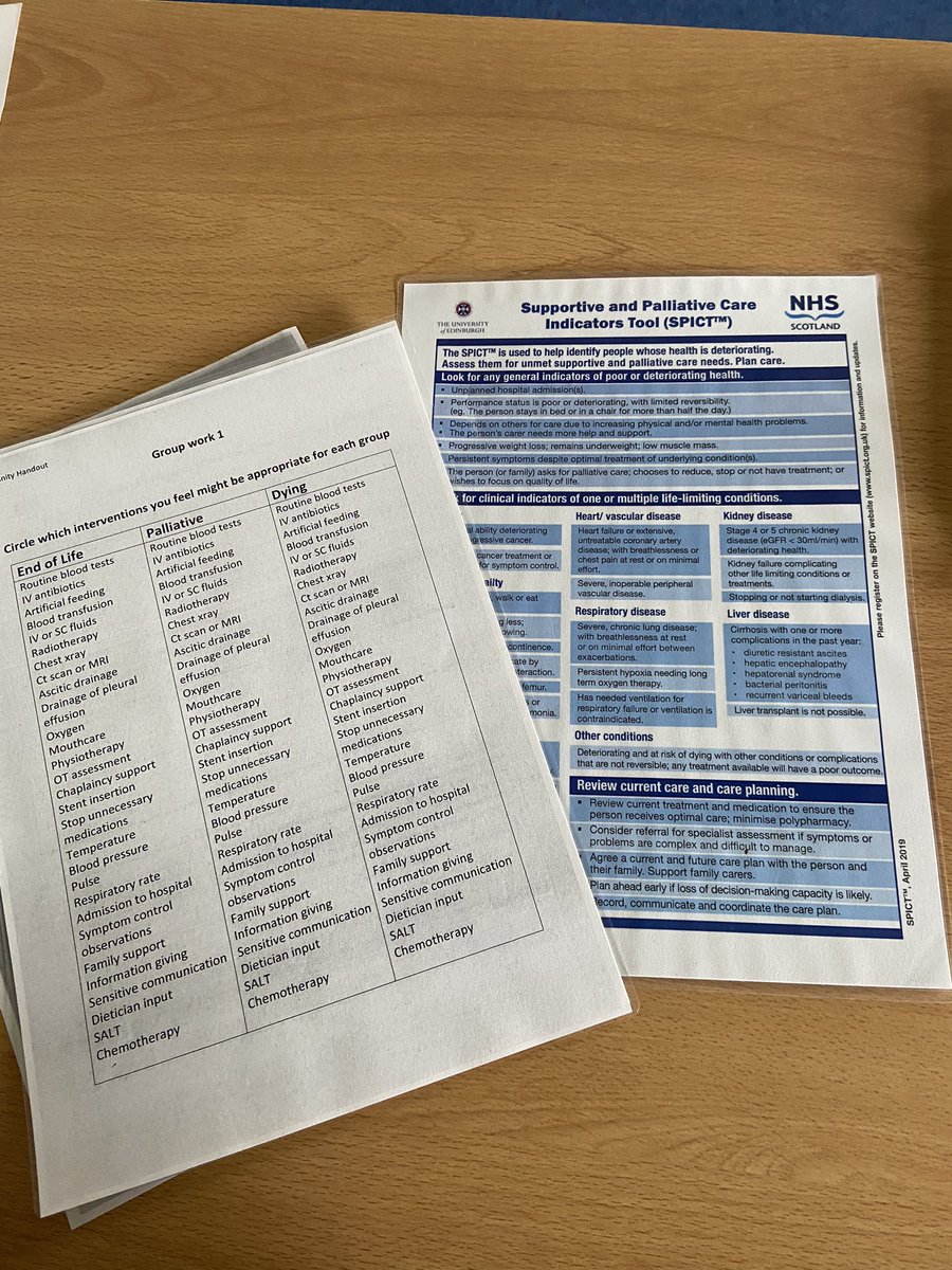 First day back after leave- at a Community End Of Life training session, being able to give patient centred EoLC is a corner stone of community nursing. You only die once- let’s get it right. #palliative #communitynursing