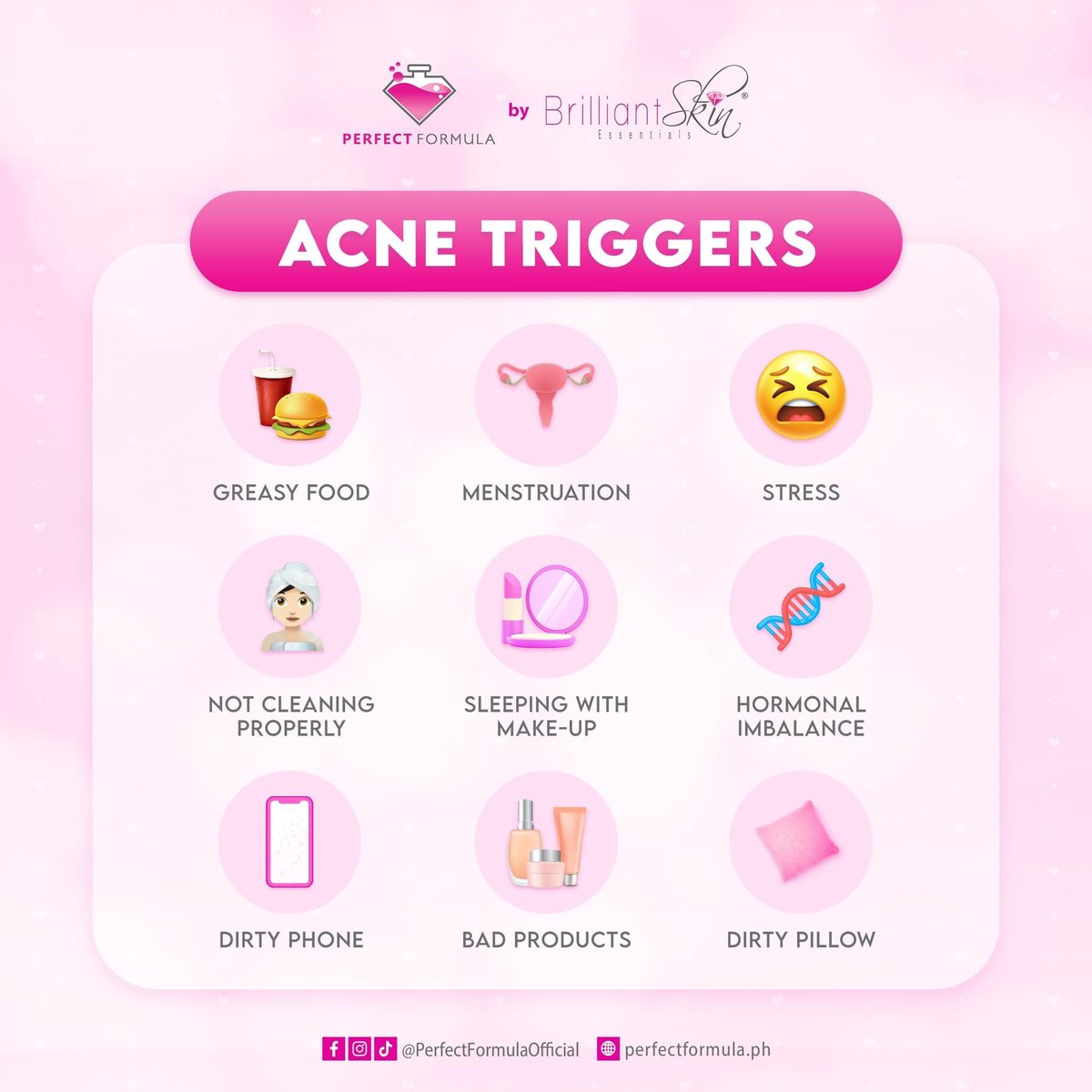 _PFofficial's tweet photo. Are you wondering why pimples don't go away even when you use the best skincare? π€
Here are some lists you may develop acne. Check these out! π
#FilterFreeExfoliatingFacialSet π
#PerfectlyBrilliant β¨
#PerfectFormula π§ͺ
#SHEDidIt πͺπ» https://t.co/u0xOPn8GNi