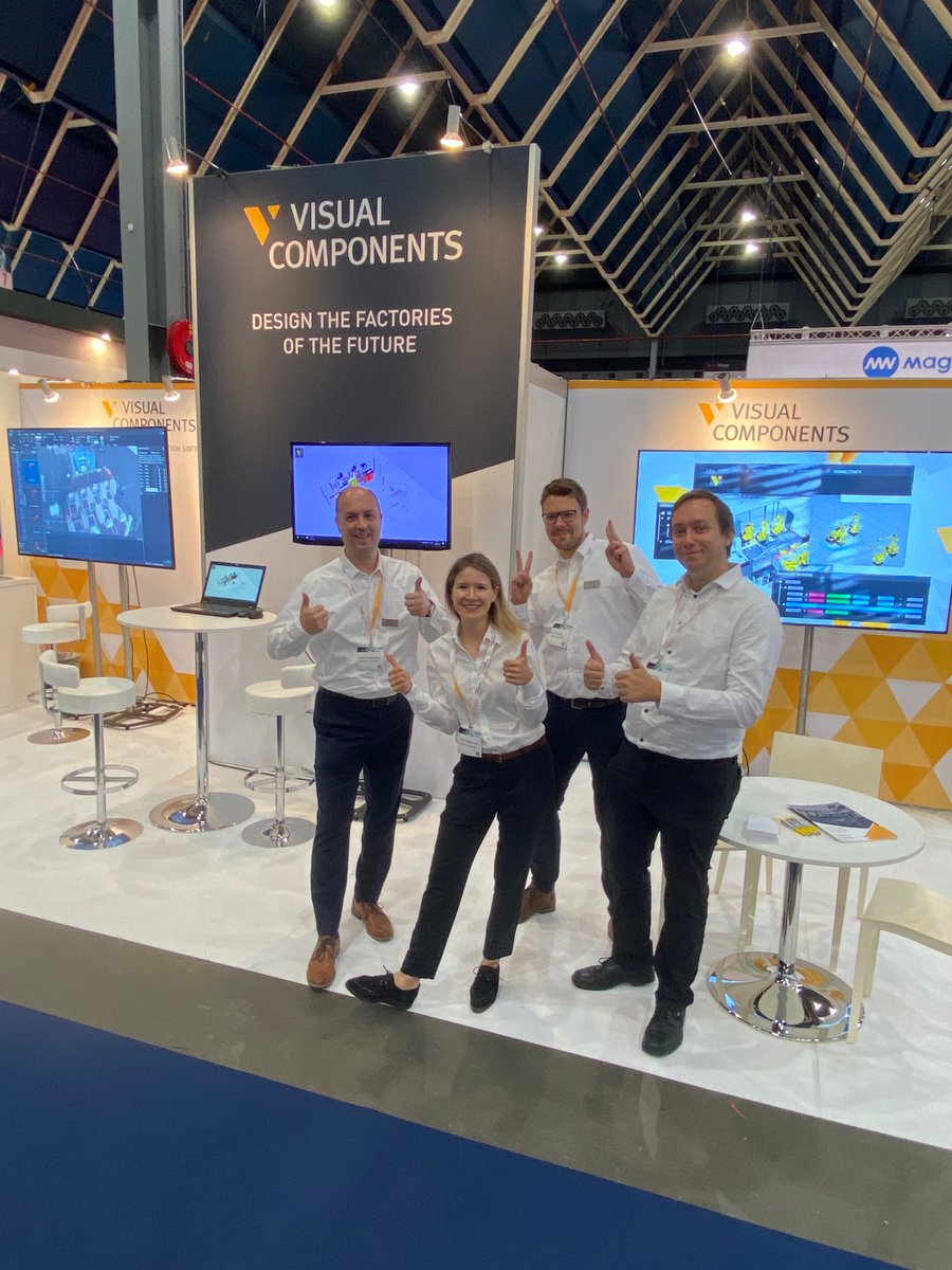 VisComp1's tweet image. Hello Utrecht. And hello #Technishow! 👋
Come meet our wonderful salespeople, ready to guide you on how 3D Manufacturing Simulation can help your company make production more efficient while reducing costs. 
They will be waiting for you in Hall 7 – 07.C020.
#visualcomponents