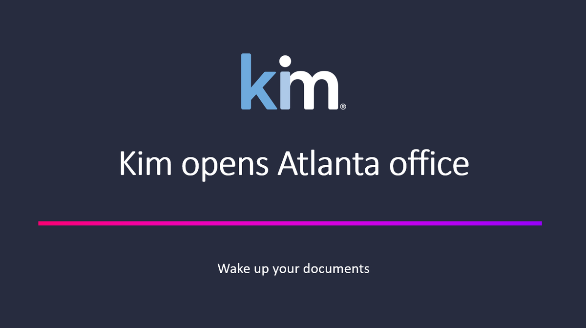 KimTechnologies's tweet image. Kim opens new Atlanta office to support US growth and provide additional customer support kim.world/AtlantaOffice #pressrelease #documentautomation #clm #contractmanagement #documentgeneration #tech #technology