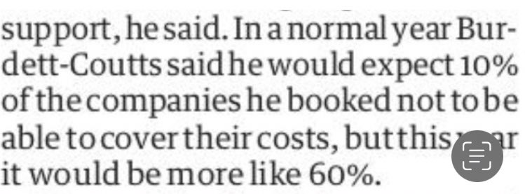 LiamRudden's tweet image. Two tales of #EdFringe2022 … ‘Two million tickets sold’ = ‘60% companies unable to recover their costs’ (you’ll probably find that’s a higher figure across venues). The #EdFringe model is not just broken it’s unsustainable.