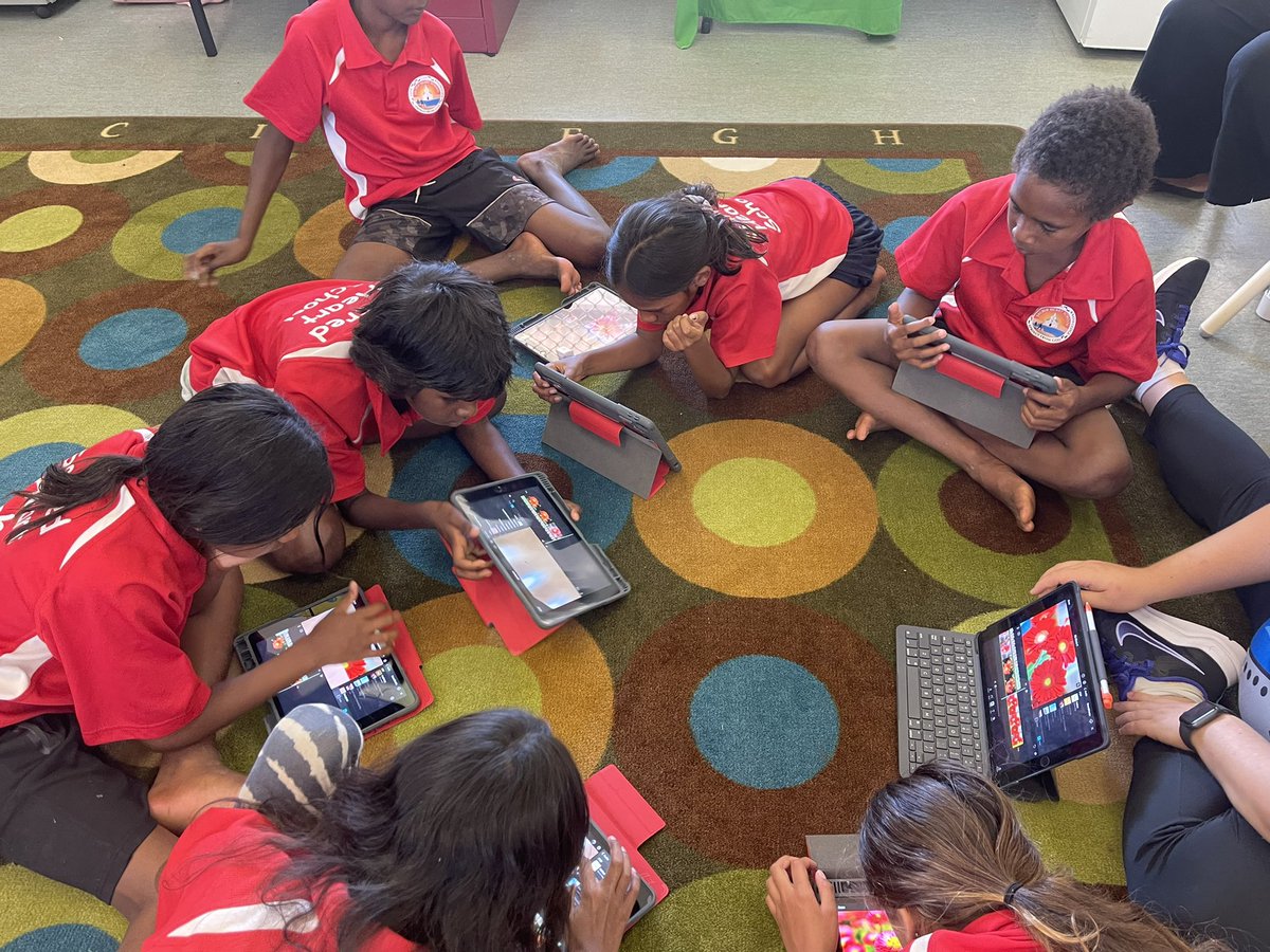 sophiekeeffe's tweet photo. A 2-day visit to Sacred Heart School in Beagle Bay. The staff and student’s digital learning enthusiasm is fantastic! Loved seeing effective use of @AppleEDU tools and #imotion across the classes! @CEWADigLearn https://t.co/Riwvdd1v6F