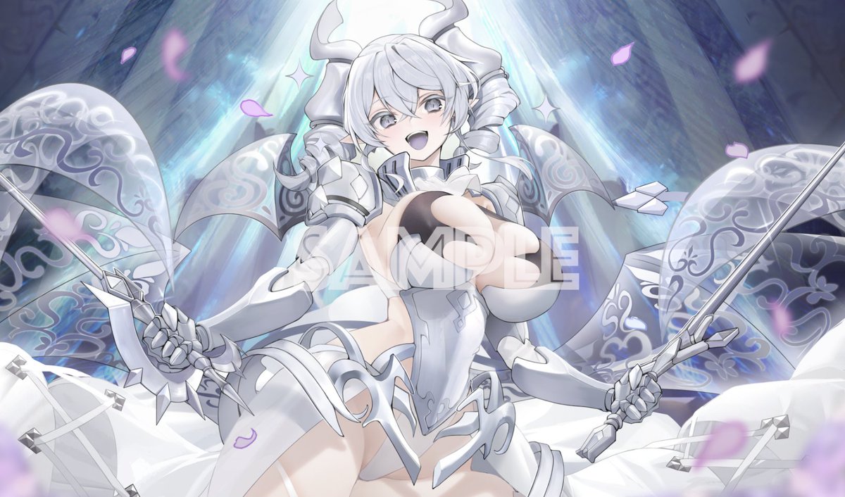 「CT40/エアこみトレ 新作発表⑨白銀姫 の スリーブ や プレイマット になり」|EATOS@サンクリ2023Spring A09abのイラスト