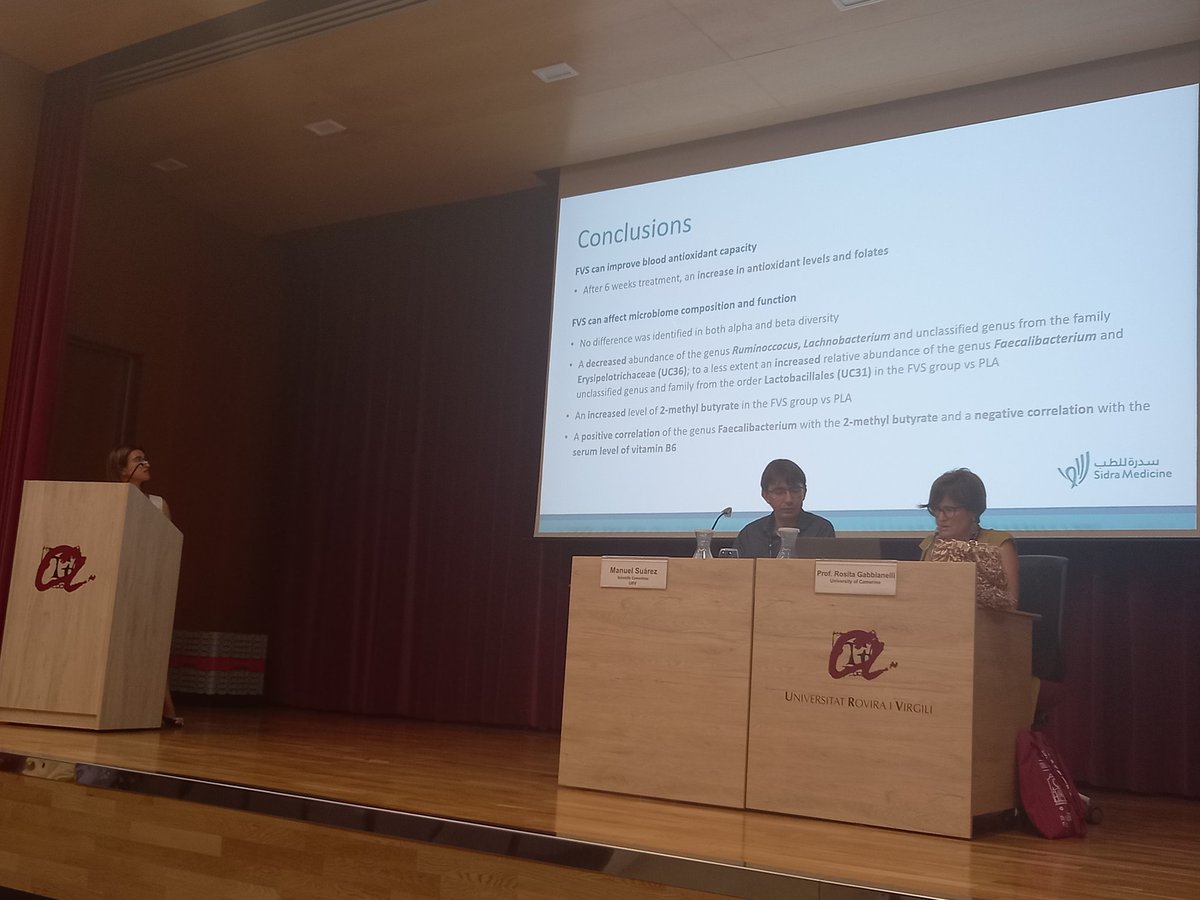 Great presentation also from @annalisaterranegra about effects of fruits and vegetables supplement on gut microbiota