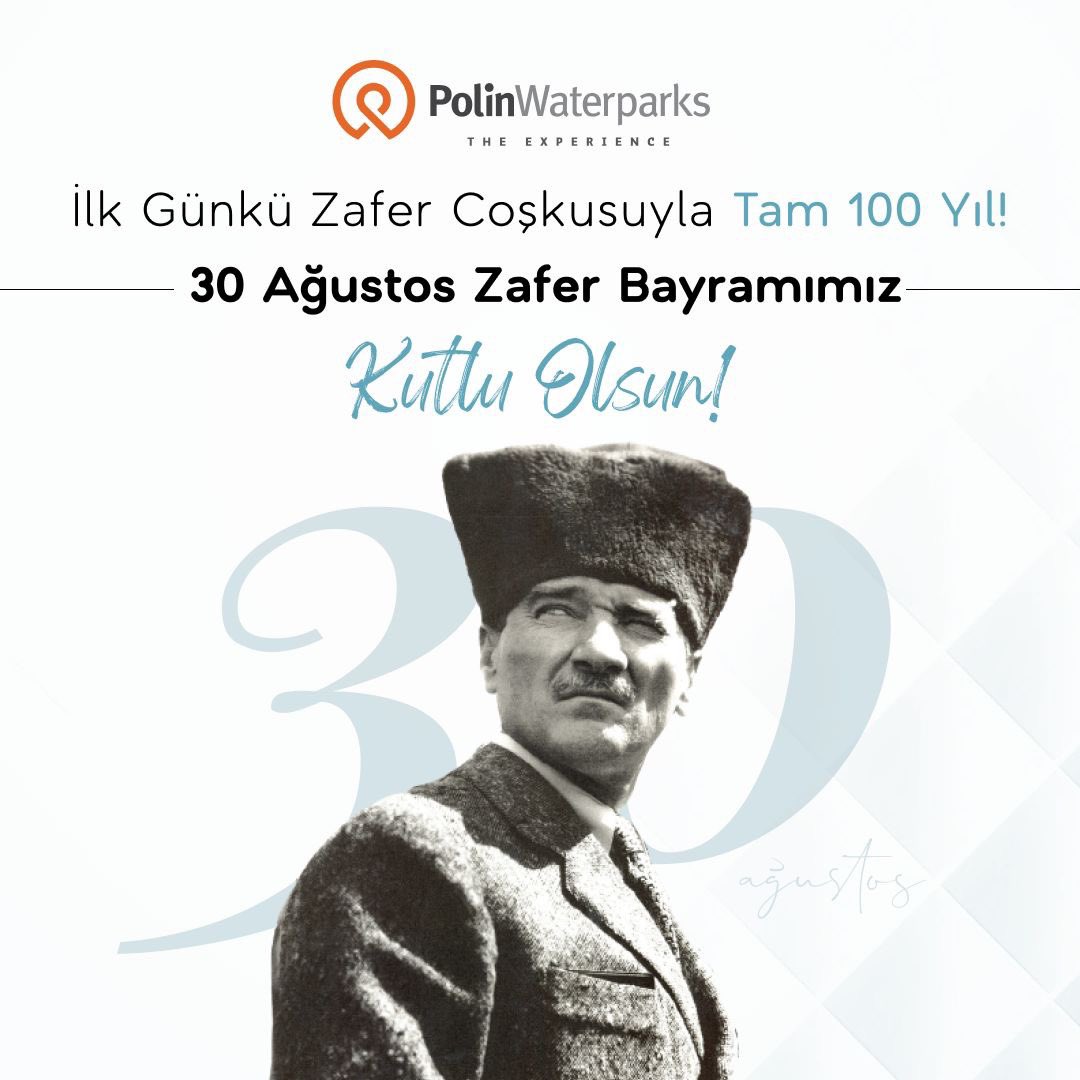 bsrpks's tweet photo. Bir milleti özgürlüğüyle buluşturan Ulu Önder Mustafa Kemal Atatürk ve tüm şehitlerimizi saygı, sevgi ve minnetle anıyoruz. #30Agustos #ZaferBayramı @polingroup @PolinWaterparks @polinaquariums @FuturaForm https://t.co/JxAPOkyA3a