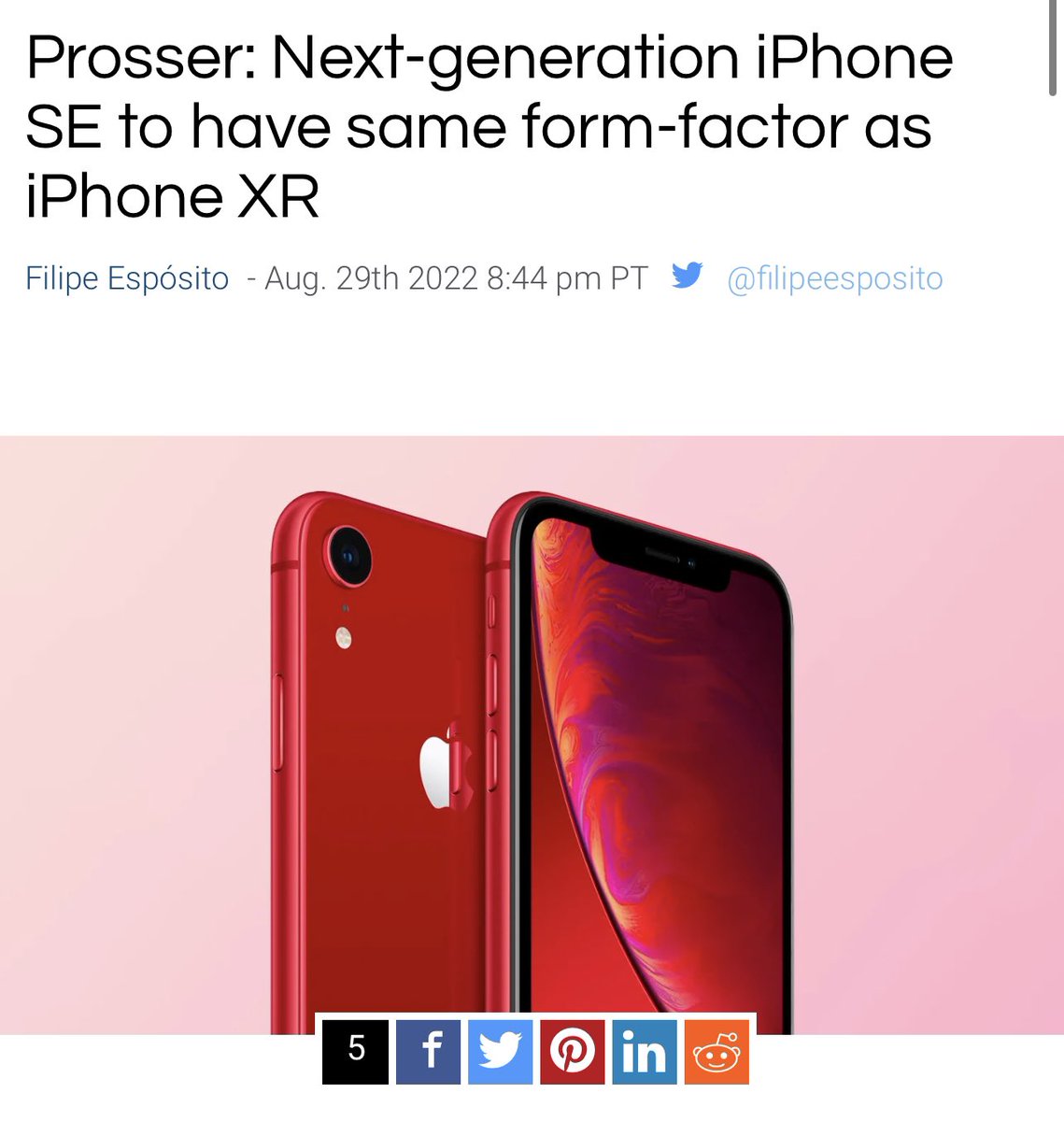 BrightMinho's tweet photo. กรี๊ดดดด ฉันว่าตลาดแตกแน่นอน 🔥

iPhone SE รุ่นถัดไปอาจใช้บอดี้ของ iPhone XR ซึ่งถ้ายังขายในราคา 15,900 บาท ประมาณนี้ได้นะ ก็คือคนแห่ไปซื้อแน่นอน
เพราะขนาด iPhone SE 2022 ใช้บอดี้ iPhone 8 อัปชิป อัปกล้อง จอเล็ก ๆ ยังขายได้เลย https://t.co/cRj99siF6q