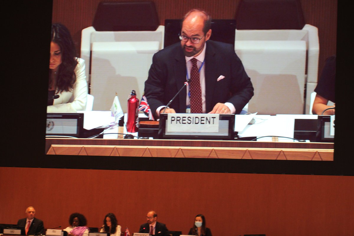 ISUCCM's tweet image. At the #CCM10MSP Ambassador @AidanLiddle reminds States Parties and Signatories that it is their duty to condemn any use of #ClusterMunitions by any actor which was the commitment at #CCM2RevCon @UKMissionGeneva