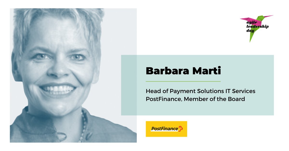 «We work in constantly changing markets - Continuous learning and adapting are a must for organisations to stay competitive. Agile Leadership Day provides a platform and a place to do this: adapt, learn, exchange!»

Conference Board Member Barbara Marti from Postfinance

#ALD22