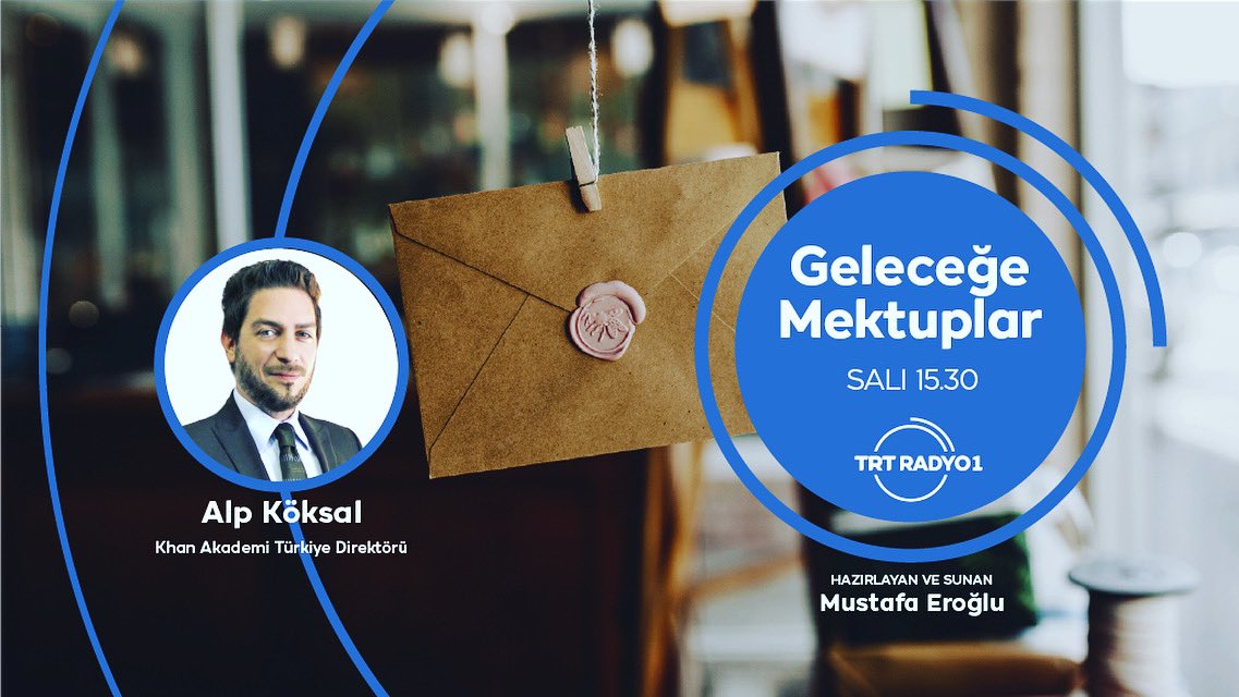 30 Ağustos Zafer Bayramımını idrak ettiğimiz bu anlamlı günde, <a href="/KhanAcademyTR/">Khan Academy Türkçe</a> Direktörü <a href="/Alp_Koksal/">Alp Köksal</a> program konuğum oluyor. Kendisiyle eğitimde dijital dönüşüm konusunu konuşuyoruz.
Programı 15.30’da TRT Radyo 1’den takip edebilirsiniz.
#30AgustosZaferBayrami #gelecegemektuplar