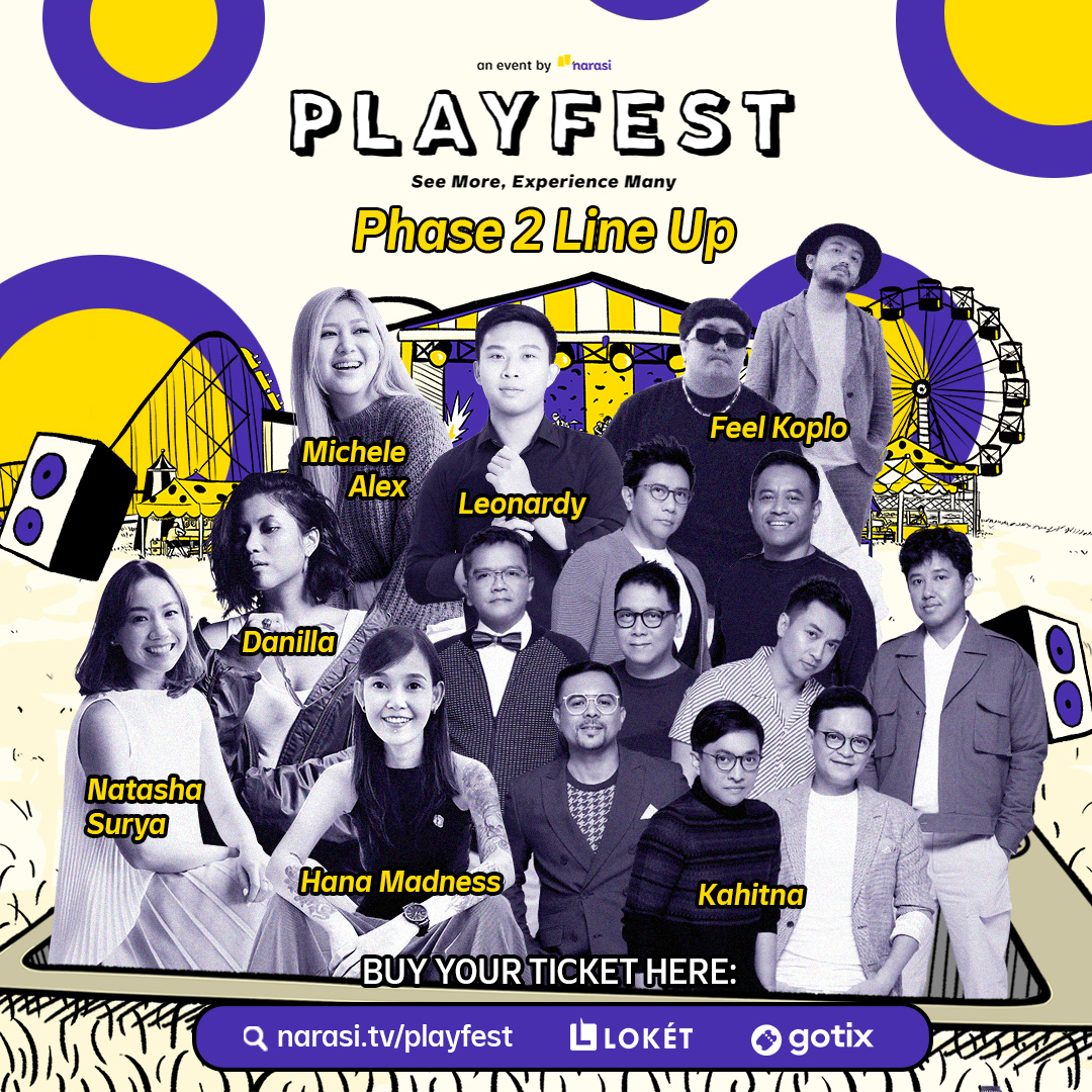 radarbandung's tweet image. Here’s our second phase line up! &amp;amp; Regular Tickets are NOW ON SALE!!! 📣✨

17 September 2022 di Istora Senayan. Save your spot now at narasi.tv/playfest.
Kamu juga bisa beli tiketnya di @loketcom dan @gotix.id, ya! 🤩 | Playfest

#Playfest2022 #ReactivateYourSense