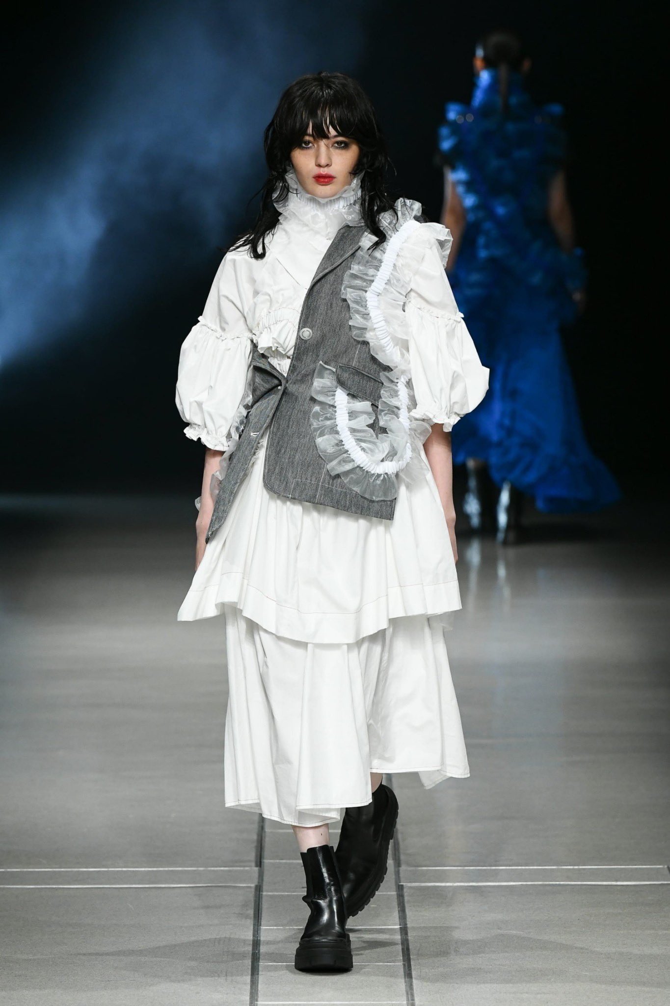 オールノット houga kiki frill skirt silver - 通販 - linnke.com.br