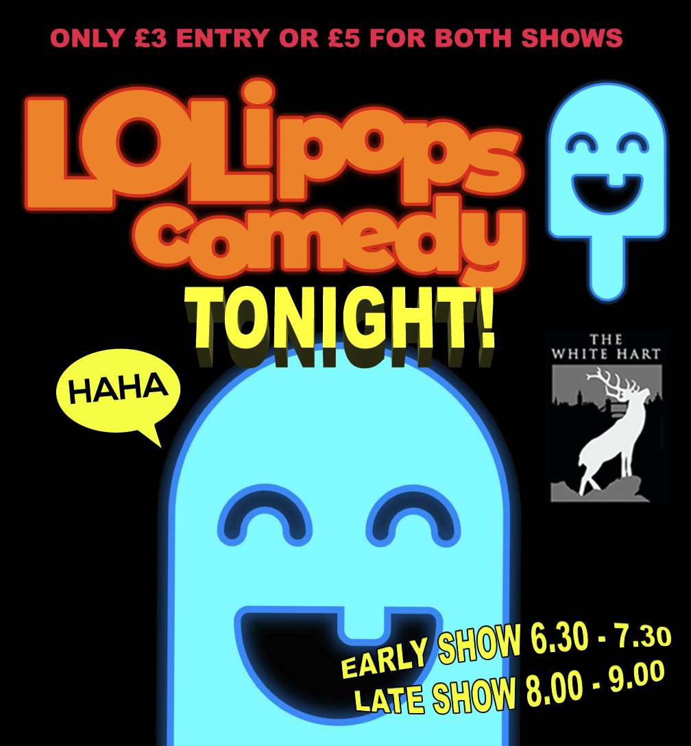 ComedyLolipops's tweet photo. TONIGHT! 2 awesome shows in Southwark where we have a selection of new and experienced comic acts! Upstairs at The White Hart @thewhitehartSE1 

In our early show Elie Maalouf
 
Our MC for the late show will be Seanie Ruttledge 

Come and have a laugh! 

https://t.co/fMb15EYkXQ https://t.co/1YDSZtS44c