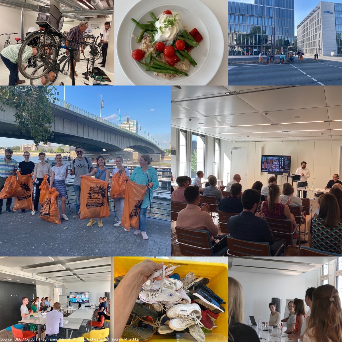 deginvest_DE's tweet photo. 🌍 Wie können wir unseren persönlichen ökologischen #Fußabdruck im Alltag senken – etwa beim Essen oder bei der privaten Geldanlage? Das war der Fokus der DEG-#Klimawoche, organisiert vom #ClimateActionNetwork, einer Community von DEGlerinnen und DEGlern. 💚 https://t.co/rQ7ik4ZOeV