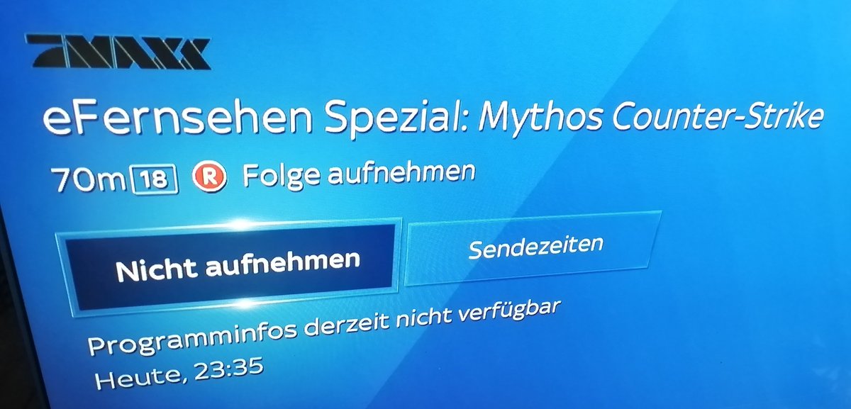 Book of Counter-Strike (@bookofcsyoutube) on Twitter photo Wir sind heute Abend im Fernsehen! "Mythos Counter-Strike - die Dokumentation" wird ab ~23:30 Uhr bei <a href="/ProSiebenMAXX/">ProSieben MAXX</a> im Free-TV ausgestrahlt. Freut euch auf <a href="/CHEFKOCH_CS/">David Nagel</a>, <a href="/karriganCSGO/">karrigan</a>, <a href="/realblizzness/">Christian Chmiel</a>, <a href="/gobelante/">Fatih 'gob b' Dayik</a>, <a href="/myKnochen/">Knochen</a>, @kRYSTALcsgoo, <a href="/bodopoker/">BodoPoker</a> & mehr #Counterstrike #CS Wir sind heute Abend im Fernsehen! "Mythos Counter-Strike - die Dokumentation" wird ab ~23:30 Uhr bei <a href="/ProSiebenMAXX/">ProSieben MAXX</a> im Free-TV ausgestrahlt. Freut euch auf <a href="/CHEFKOCH_CS/">David Nagel</a>, <a href="/karriganCSGO/">karrigan</a>, <a href="/realblizzness/">Christian Chmiel</a>, <a href="/gobelante/">Fatih 'gob b' Dayik</a>, <a href="/myKnochen/">Knochen</a>, @kRYSTALcsgoo, <a href="/bodopoker/">BodoPoker</a> & mehr #Counterstrike #CS