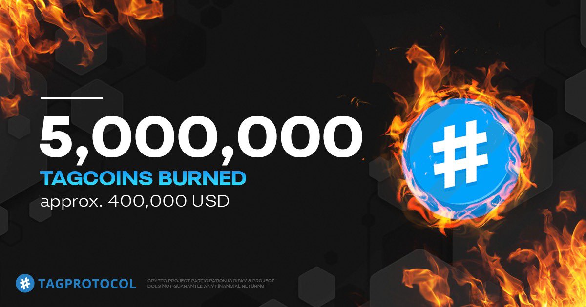 tagprotocol's tweet image. Burn da hell all tagcoins 🔥🔥🔥

#tagcoin #burning #supply #demand #Tokenomics #NFt #performance #mining #miningpool #miningfarm #miningindustry #NFTCommmunity
