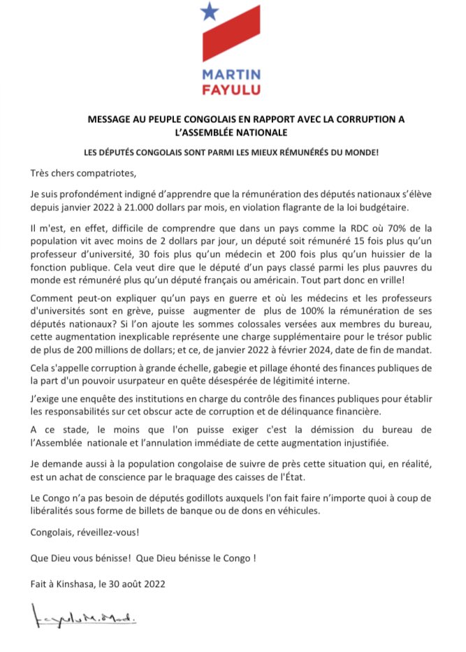 Martin Fayulu tweet media