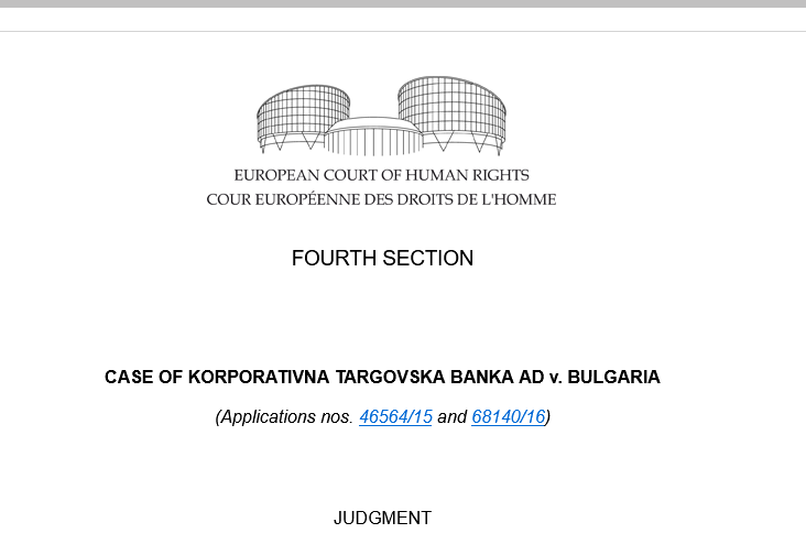radosveta_vass's tweet photo. Extraordinary slap in the face of #Borissov's #autocracy!
The #ECHR deemed that the proceedings in relation to the withdrawal of #Corpbank's license violated Article 6 of the ECHR and Protocol 1, Article 1! https://t.co/IMNeFlyKEW
