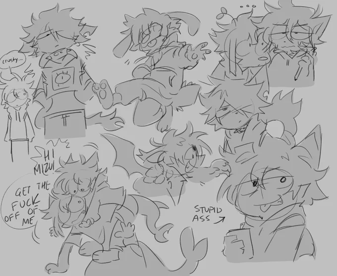 20 minute doodle warmup cuz i missed drawing stupid lil expressions 