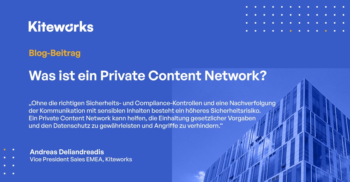 KiteworksDE's tweet photo. Ein Private Content Network (PCN) kann helfen, die Einhaltung gesetzlicher Vorgaben und den Datenschutz zu gewährleisten und Angriffe zu verhindern.
Blog-Beitrag lesen:
https://t.co/0tlETKhTYY
#neuerBlog #KiteworksDeutsch #datenschutz #datensicherheit #PCN https://t.co/ZhNgSJPJnP