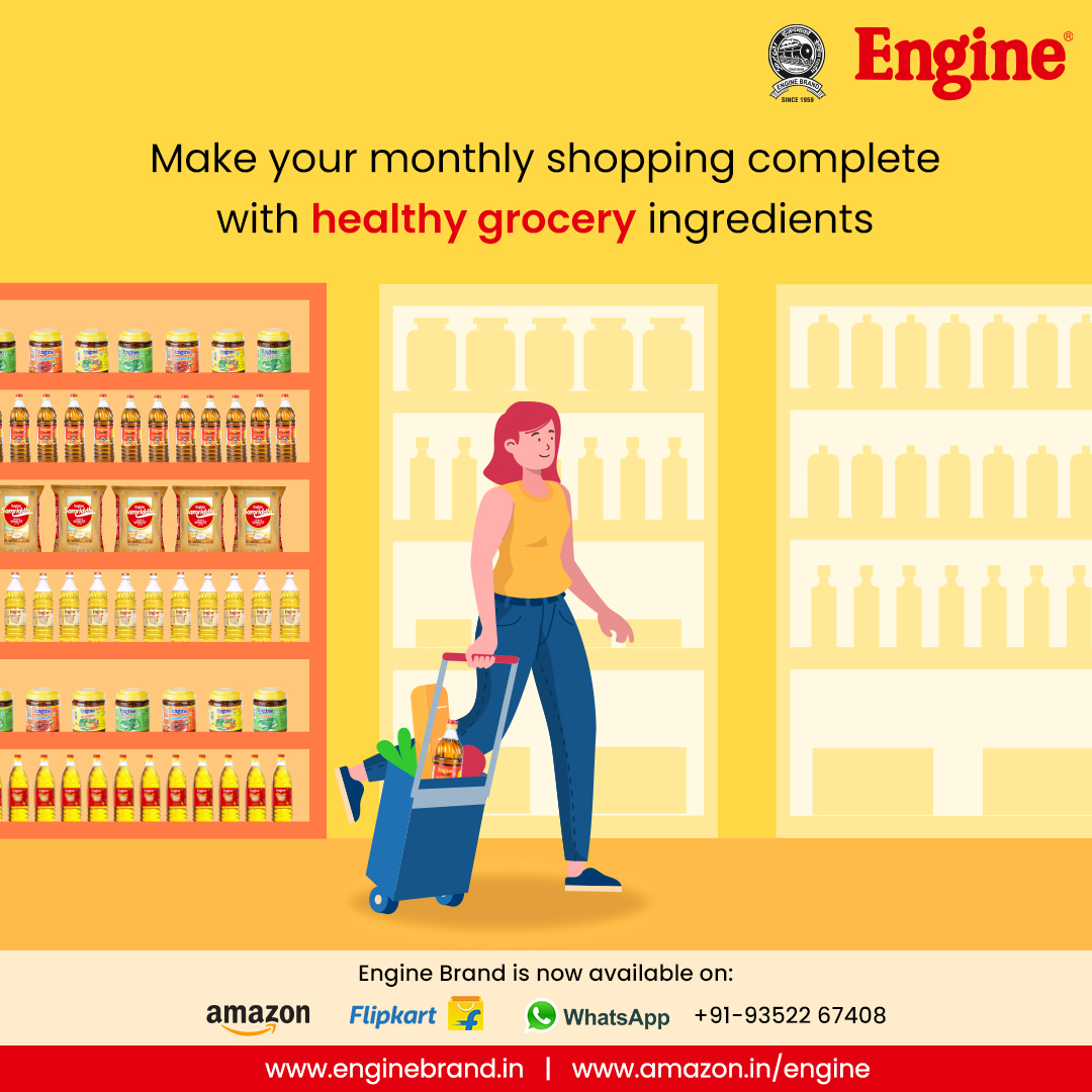 EngineBrand_in's tweet photo. Give your month the right start with the taste and goodness of Engine Brand products.

Shop Engine Brand products from Amazon, Flipkart, or your nearest grocery store.

#EngineBrand #MamtaBharaSwaad #MonthlyGrocery #EngineBrandOil #HealthyGrocery #Grocery #MonthlyShopping https://t.co/feDd2BSHLN