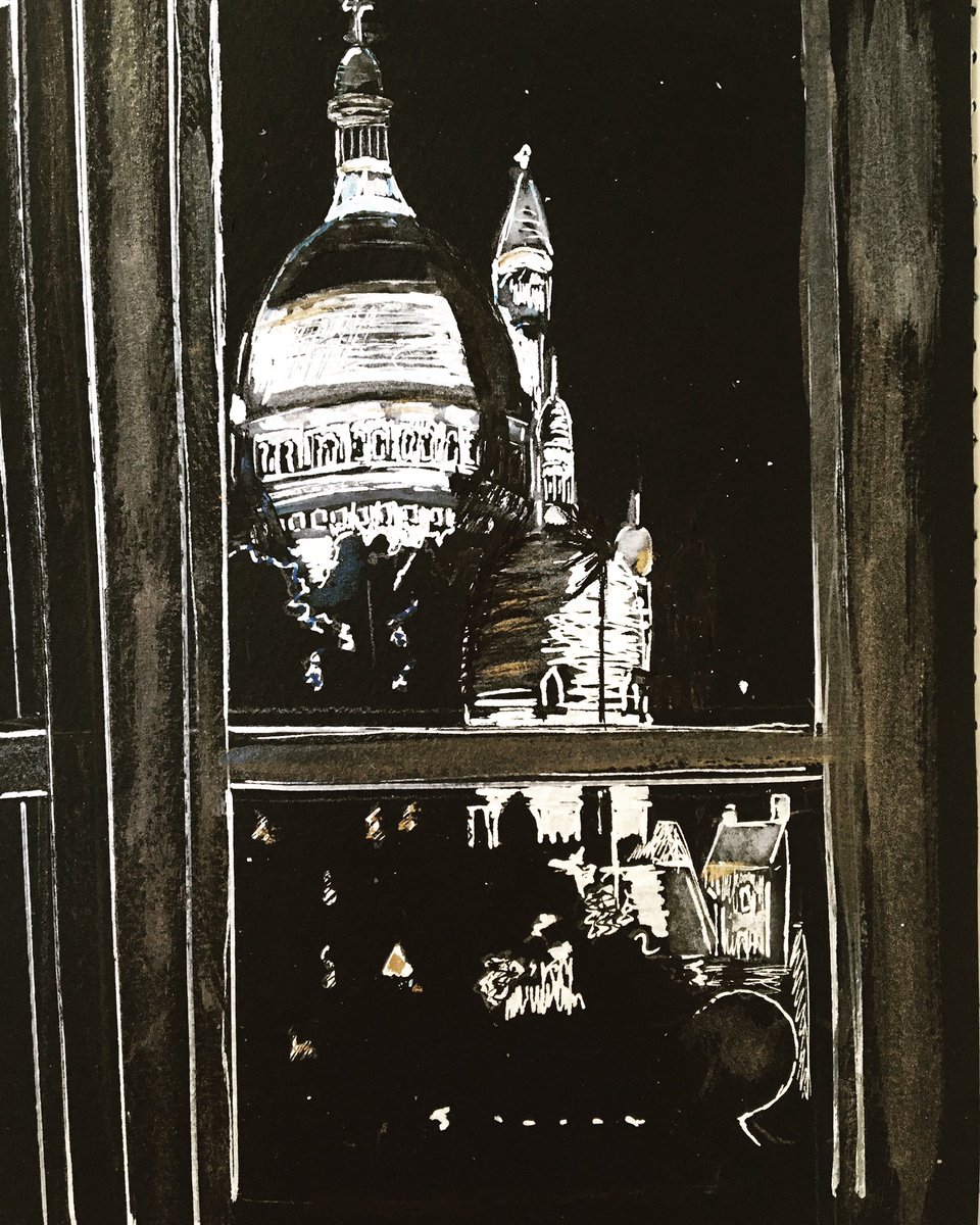 anne_ajp's tweet image. Exploration parisienne et carnet à dessin #montmartre #sacrecoeur #basilique #dessin #drawing