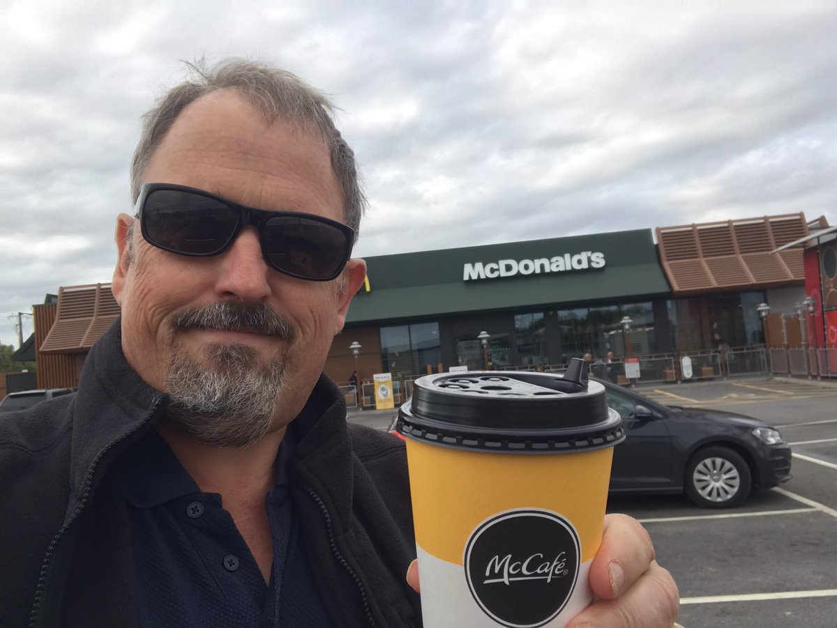 wass74's tweet photo. #Cheers to a @McDonalds bargain #FlatWhite at #Sutterton @LincsPolUNISON travels taking me to @SpaldingPolice today #tuesdayvibe https://t.co/vLnprhz3ma