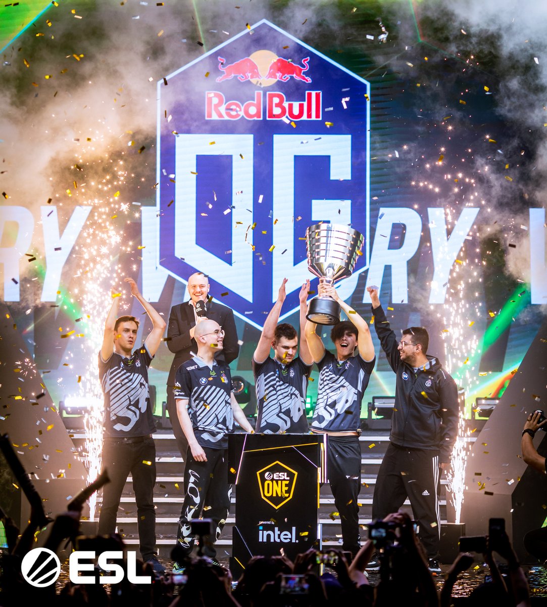 OGesports's tweet photo. From unknown to back-to-back ESL One Champions in 9 months. 

One would think that there is something magical about this, but the truth is hard work and values that we strive to put at the center of everything we do. 

#DreamOG https://t.co/D5L1mJlIBV
