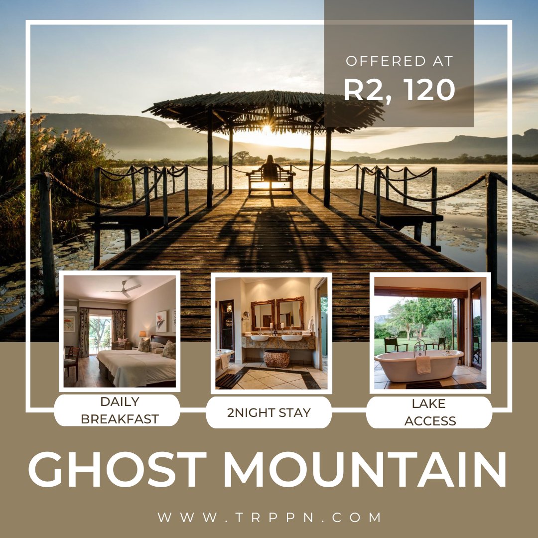 TrppnApp's tweet photo. At the foot of the legendary Ghost Mountain in Mkuze, Northern KwaZulu-Natal lies the enchanting Ghost Mountain Inn. 

For more on this package, contact a travel agent:
📩support@trppn.com
☎️+27 10 226 8025
or visit our 💻website [Link in bio]

Expires: 28 Oct 2022
#TRPPN #KZN https://t.co/HuJI26AFyf