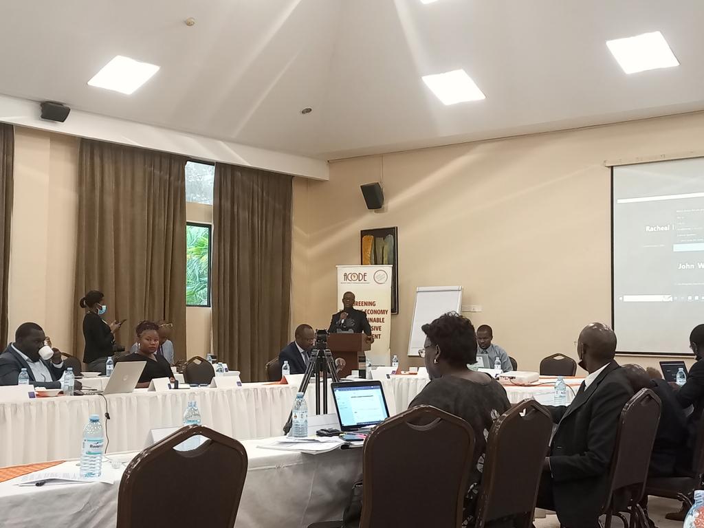 ED NEMA speaking at greening Uganda's economy. NEMA is charge of wetlands,forests, wildlife <a href="/nemaug/">National Environment Management Authority (NEMA)</a> <a href="/NFAUG/">National Forestry Authority-Uganda</a> <a href="/ACODE_Uganda/">ACODE Uganda</a>