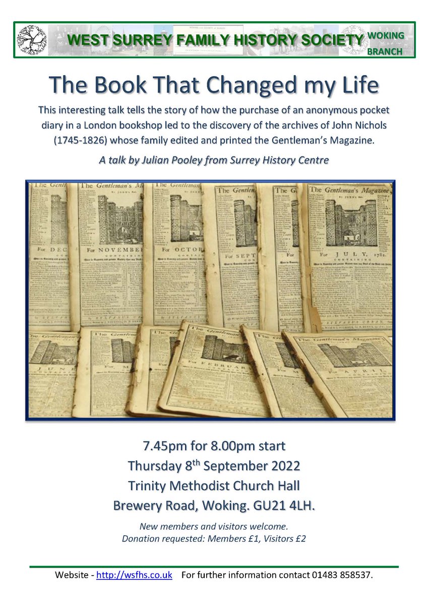 Our in-person meetings are beginning to return as well as maintaining a zoom session - more info to following