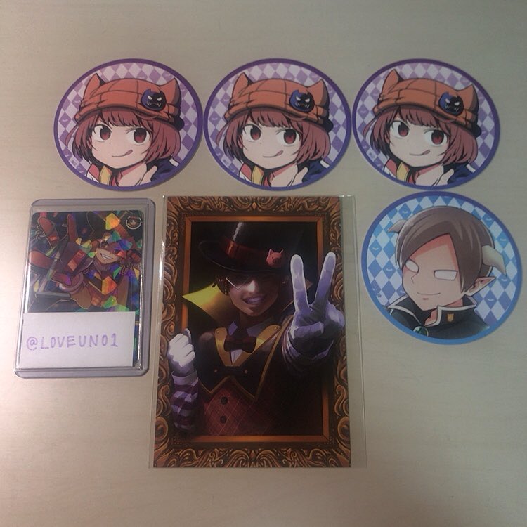L0VEUN01's tweet photo. @1 【交換】インパクトユー インパユ 魔主役 コラボカフェ コースター

譲 画像1〜3枚目
求 煙幕rbr、ポスカrbr＞キャラキラ全員＞同種sha

※学生zm、魔主役コースターは纏めてや条件の良い方優先、お返事にお時間頂きます
※キャラキラは煙幕rbr目的の再交換用ですのでご了承ください

郵送のみ https://t.co/tb6QvDdPWl