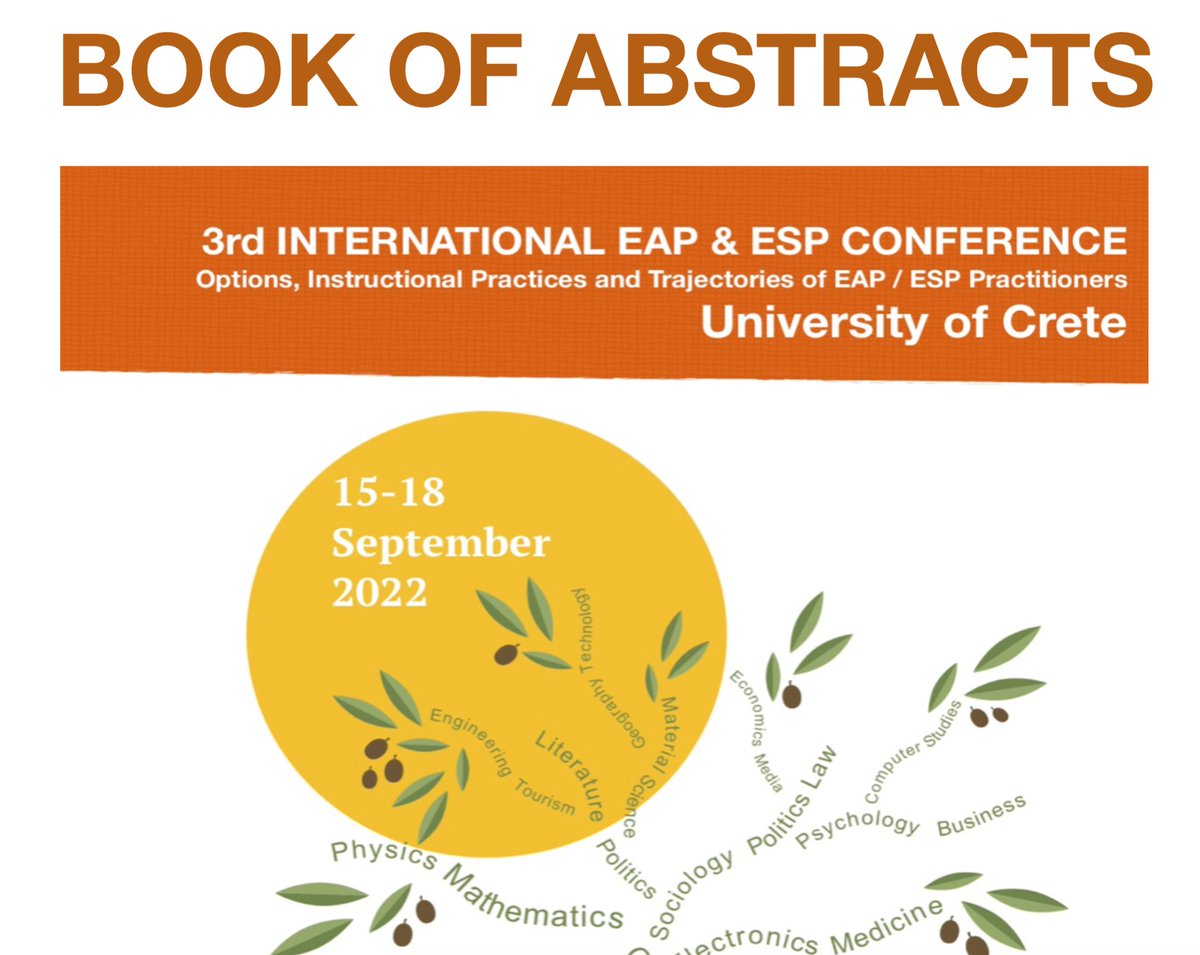 CreteEap's tweet photo. Our book of abstracts and programme are ready to download! #eapcrete
https://t.co/ihv5IXbuo4 https://t.co/bpCHDoQQhq