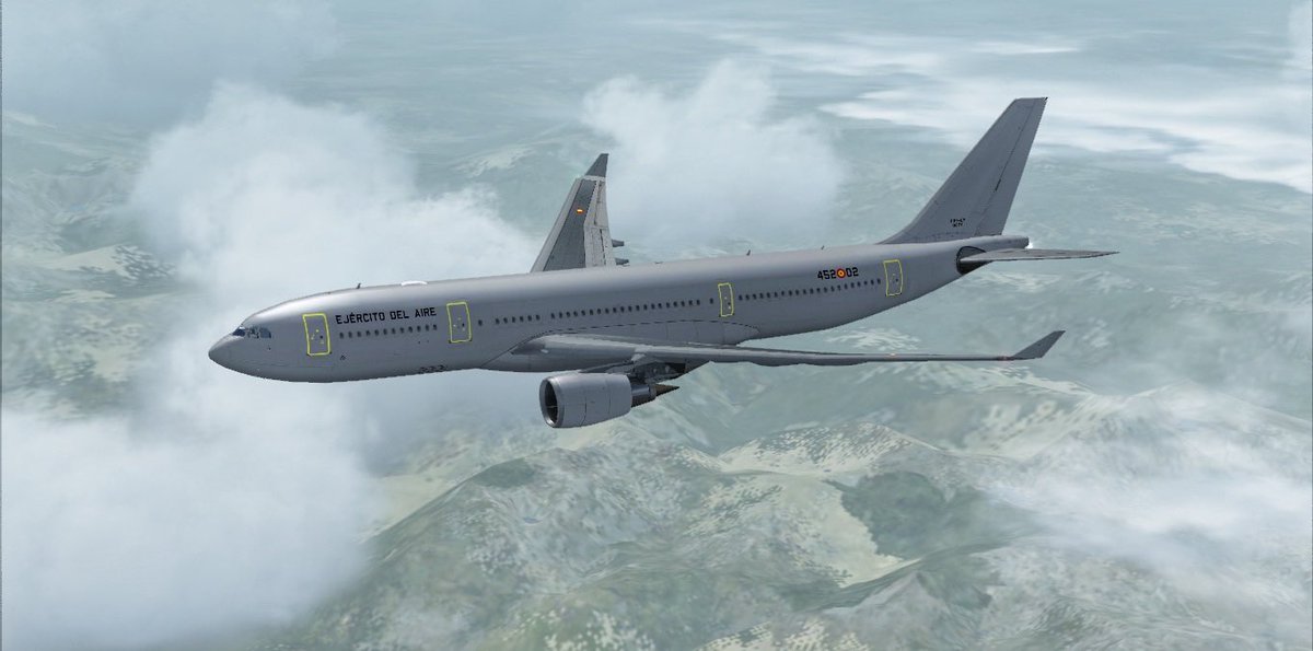 malogv's tweet photo. Nueva textura del @EjercitoAire para el #A330 #CLS de #FSX ya disponible para miembros de la @fuerzaeraEAV https://t.co/m0b8qtPrMh