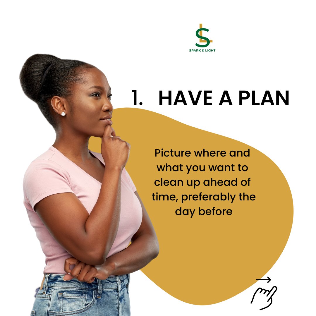 sparkandlight's tweet photo. Don't let cleaning up be a burden.. 
Practice these tips and see the difference. 

#tiptuesday #tipoftheday #hometips #sparkandlightng #cleanliving #SelenLaundry https://t.co/ejY3z0E6Fn
