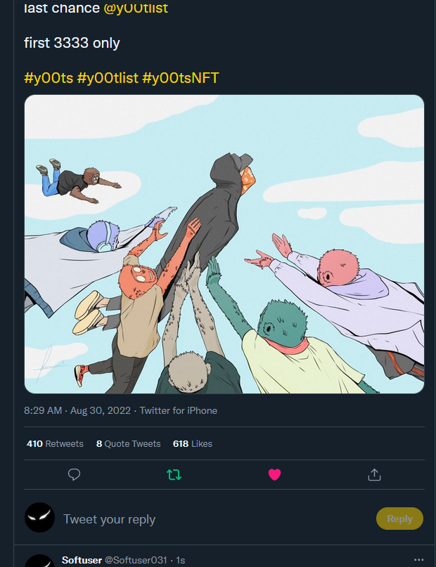 Softuser031's tweet photo. @y00tedNFT @y00tlist https://t.co/2TJoMpBGdJ