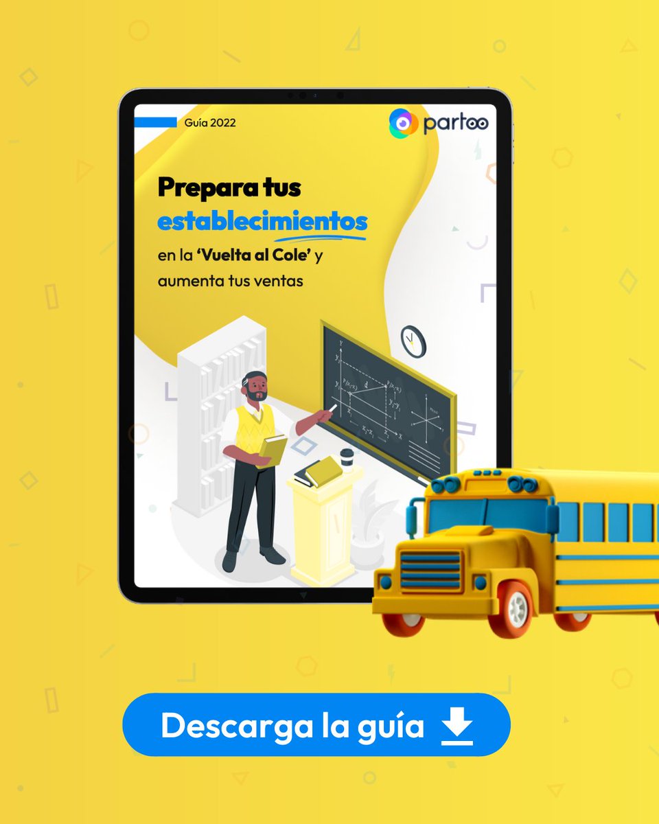 Partoo_ES's tweet photo. Descarga nuestra guía #gratuita para optimizar tu estrategia digital y aumentar la visibilidad de tus establecimientos durante el período de la ‘Vuelta al Cole’. 🚀
👉 https://t.co/KfFkTnrQns https://t.co/CuTVl6BOcG