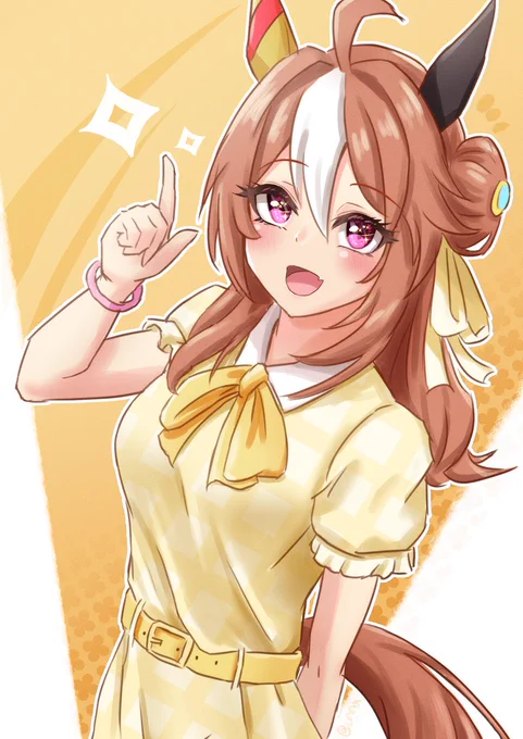 #今月描いた絵を晒す #ウマ娘 #絵柄が好みって人にフォローされたい 今月は3枚+夏休み課題α枚です...!9月は異なるパースの構図を試してみたいです('ω`*) 