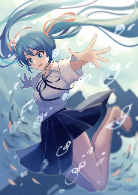25曲目ウミユリ海底譚/n-buna#100曲ボカロ絵チャレンジ#初音ミク 