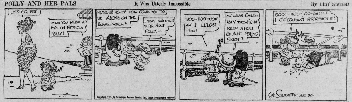 BarnaclePress's tweet photo. Just out of reach...

Cliff Sterrett, Polly and Her Pals
August 30, 1921 https://t.co/qXmwMvPGJT