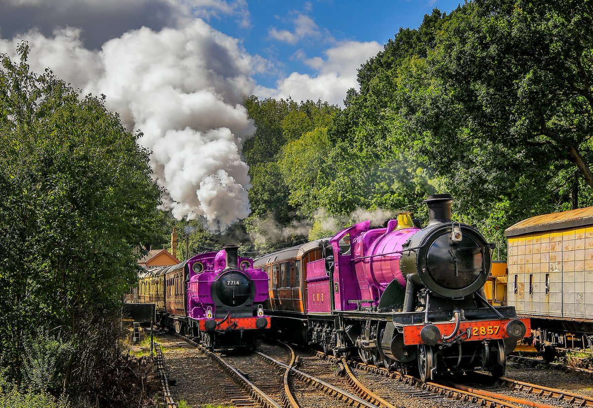 svrofficialsite's tweet photo. Don't worry - you won't see 7714 and 2857 in this shade at this Saturday and Sunday's PURPLE WEEKEND but we couldn't help seeing how they might look! 💜

Join us for a purple celebration on Saturday and Sunday! Tickets: https://t.co/64KJXL99xw #PurpleTrain #TopTipTuesday #Weekend https://t.co/PSvA6LhnrO