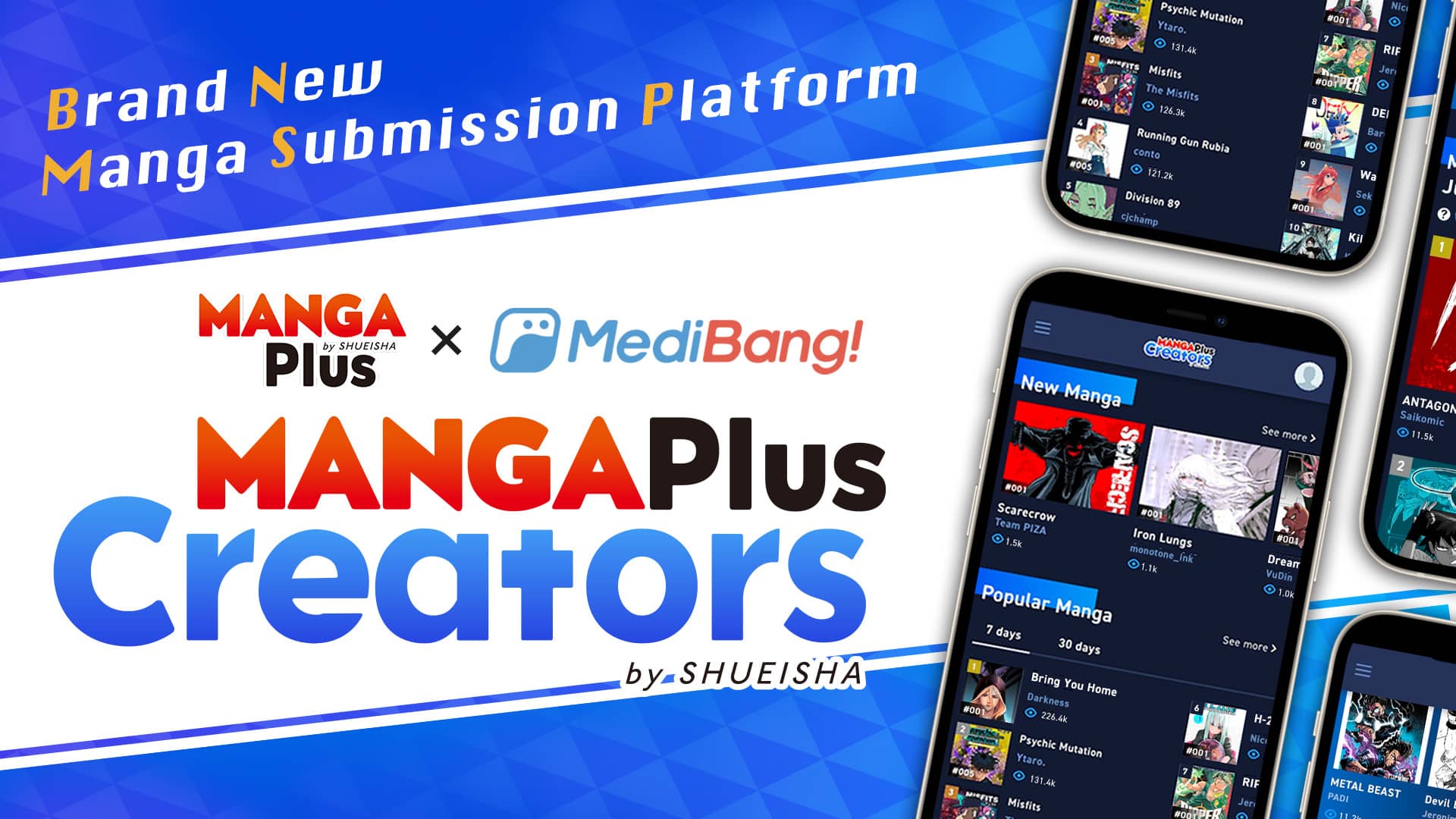 Manga Plus Creators Shūeisha concours Mangaka publication internationale dessin manga artiste édition Weekly Shōnen Jump Jump + 