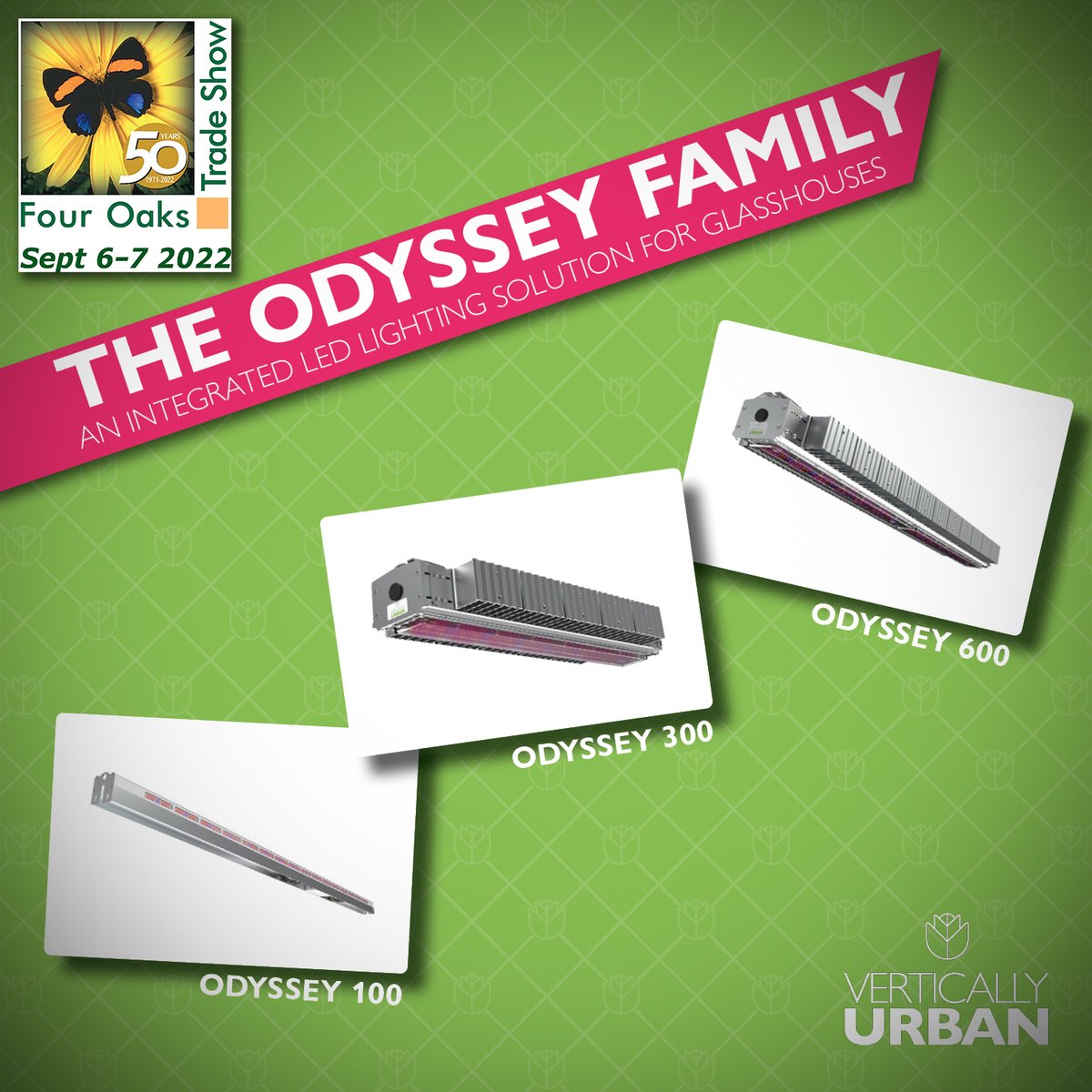Catch our Odyssey glasshouse lights on stand D37 at Four Oaks Tradeshow (<a href="/FOTS50/">Four Oaks Trade Show 2022</a>) next week.

The team will be on hand to help start your journey.🌱

PREVIEW ODYSSEY HERE➡️bit.ly/3yv8zJw

#fots50 #glasshouse #ledgrowlight #tradeshow #horticulture #growers #madeintheuk