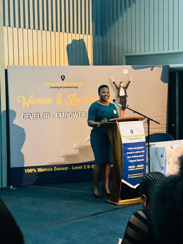 Ms Caroline Shirindza who is the Head
Supply Chain at Sasol Mining addressing delegates at the 2022 Women & Leadership in Mining Conference taking place at Indaba Hotel in Fourways, Johannesburg. #WeareSasol