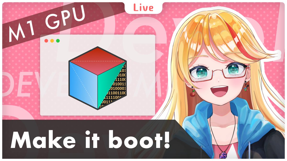 Lina_Hoshino's tweet photo. 💫 M1 GPU driver dev stream! 💫

Let's go!!! Let's boot the M1 GPU from a Rust driver!! !✨✨

We have a super cute GPU object system now, so I just need to write an allocator! And then... time to boot the GPU!! 🚀

🕒 Aug 31st at 15:00 JST / 6:00 UTC
▶️ https://t.co/IG53EN29yQ https://t.co/WtfdRYskTF