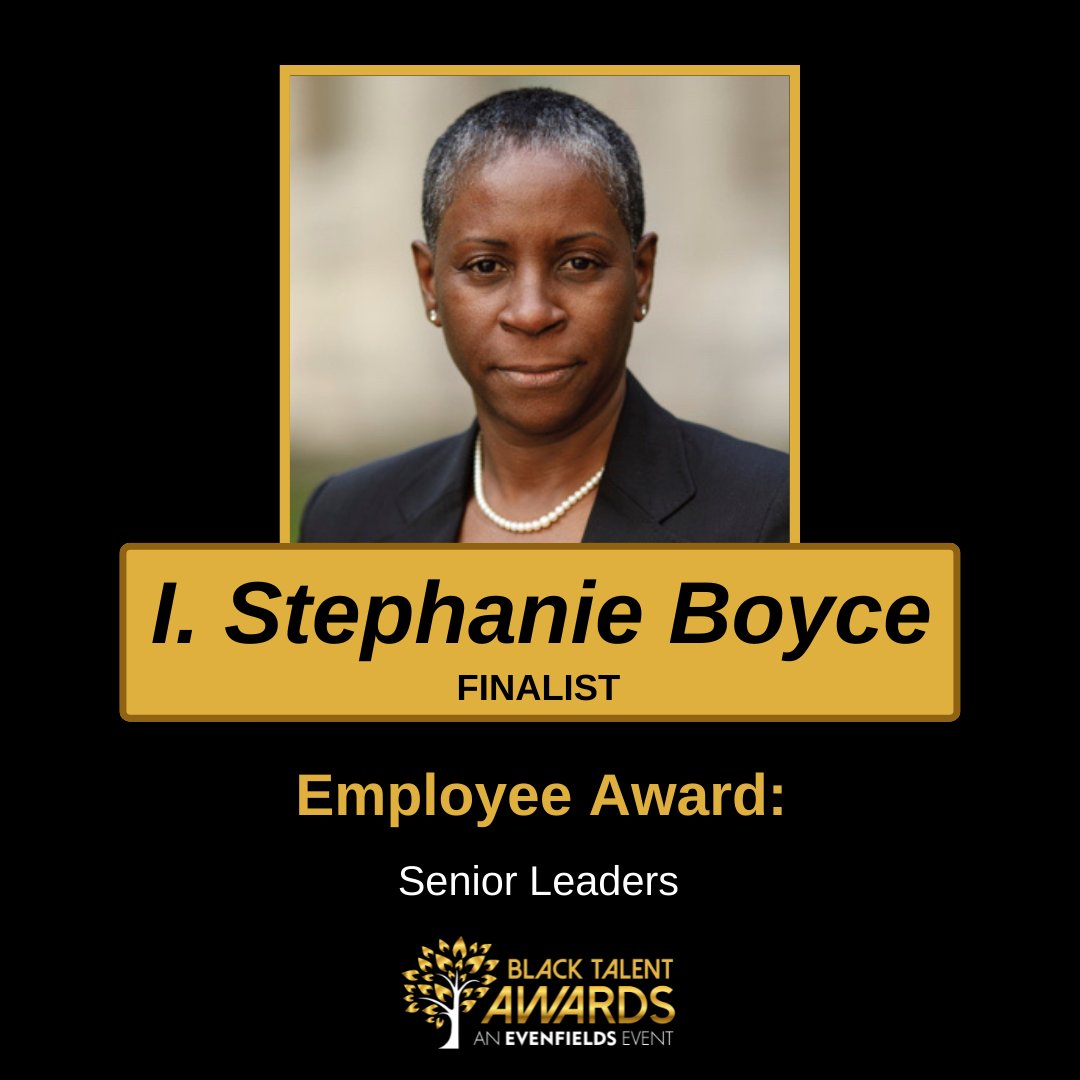 BTAwardsUK's tweet photo. Introducing I. Stephanie Boyce, finalist in the Senior Leaders category! 🎉

Well done Stephanie! We're looking forward to seeing you on the 29th of September 🥂✨

#FinalistAnnouncement #BlackTalentAwards #BTAs2022 #DiversityMatters https://t.co/8c1y8ZPdSE