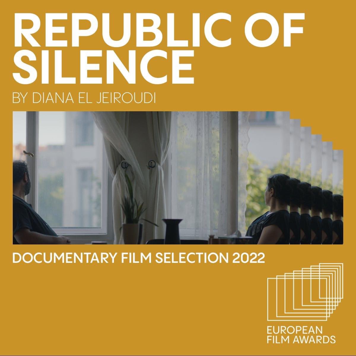 nonationfilms's tweet photo. Proud to announce that #RepublicOfSilence is part of the Documentary Film Selection of the @EuroFilmAcademy Awards  2022.
Congratulations to the film team and the teams of all films in the line-up. https://t.co/tYQOhKBirn